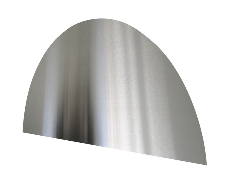Homeit Kitchen splash plate curved 600 x 300mm - stainless steel