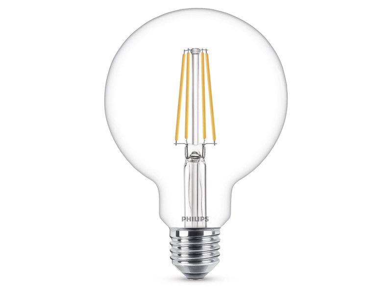 Philips LED-Lampe Classic Globe G95 7W/827 (60W) Clear E27