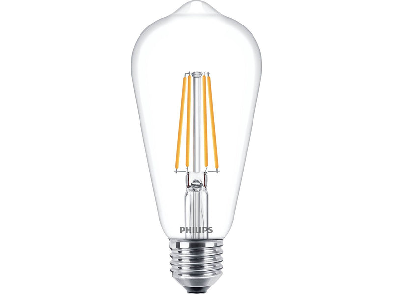 Philips LED-Lampe Classic Edison 7W/827 (60W) Clear E27