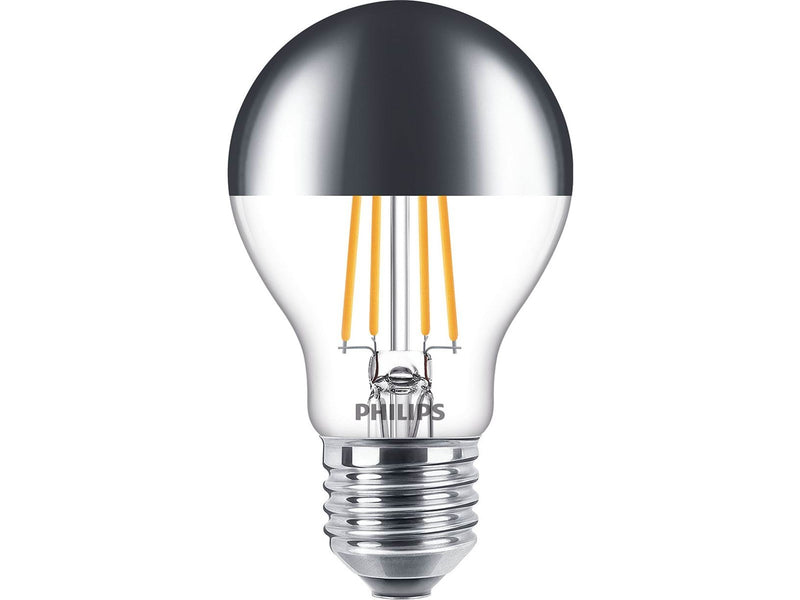 Philips LED-Lampe Classic Standard 7.2W/827 (50W) Mirror Dimmable E27