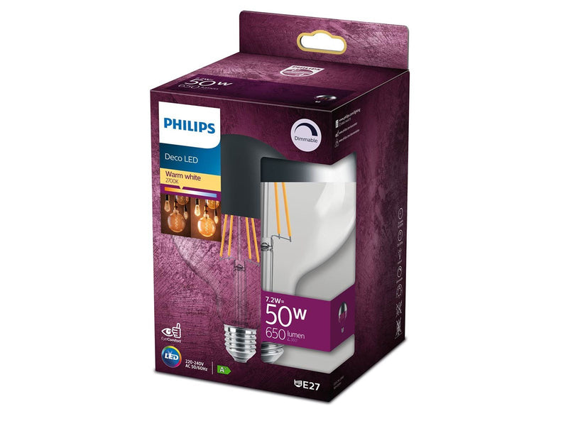 Philips LED-Lampe Classic Globe Ø125 mm 7.2W/827 (50W) Mirror Dimmable E27