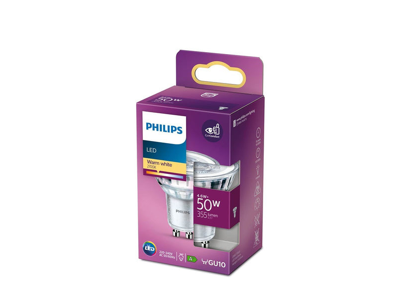 Philips LED-Lampe Classic Spot 4,6W/827 (50W) 36° GU10