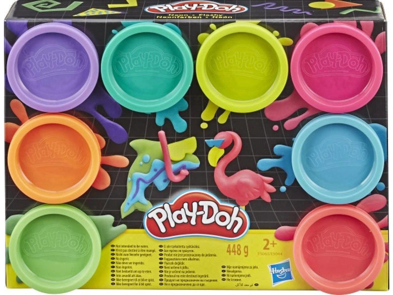 Hasbro Play-Doh 8-Pack Neon Non-Toxic Modeling Compound with 8 Colors