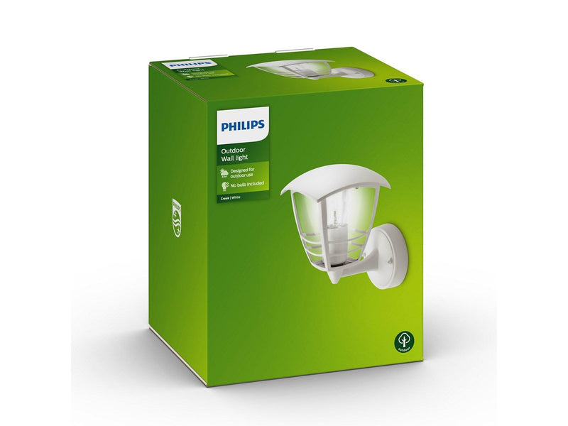 Philips Creek wall lantern white 1x60W 230V
