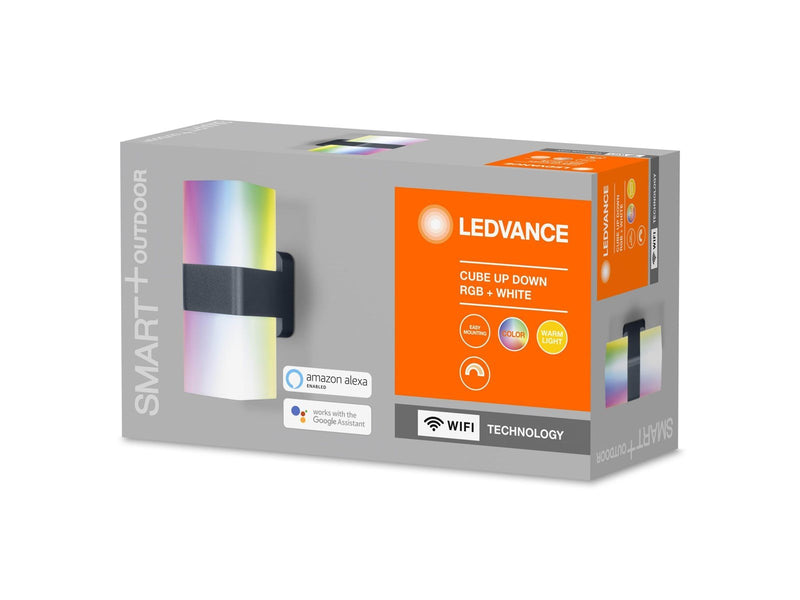 LEDVANCE SMART+ WALL CUBE UPDOWN DARK GREY RGBW WIFI
