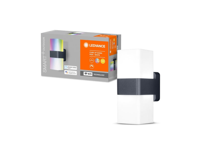 LEDVANCE SMART+ WALL CUBE UPDOWN DARK GREY RGBW WIFI