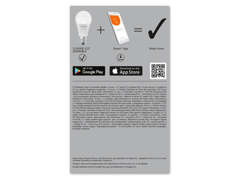 LEDVANCE SMART+ WiFi Classic A60 DIM 2700K E27 FR
