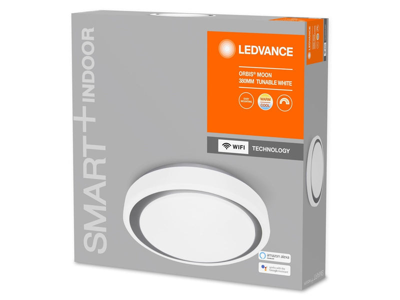 LEDVANCE Smart+ Ceiling moon white + silver ring CCT WIFI A