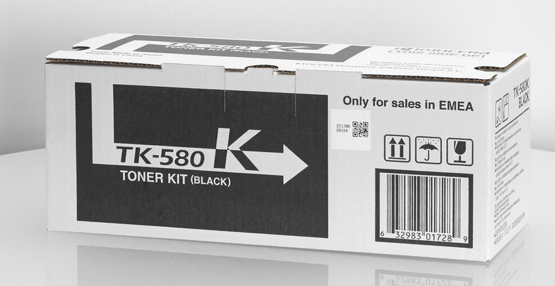 Kyocera Original TK-580K Toner schwarz 3.500 Seiten (1T02KT0NL0) für ECOSYS P6021cdn, FS-C5150DN