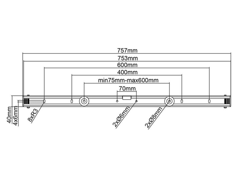 Multibrackets M Universal Wandmontage 80 kg 46" 200 x 200 mm