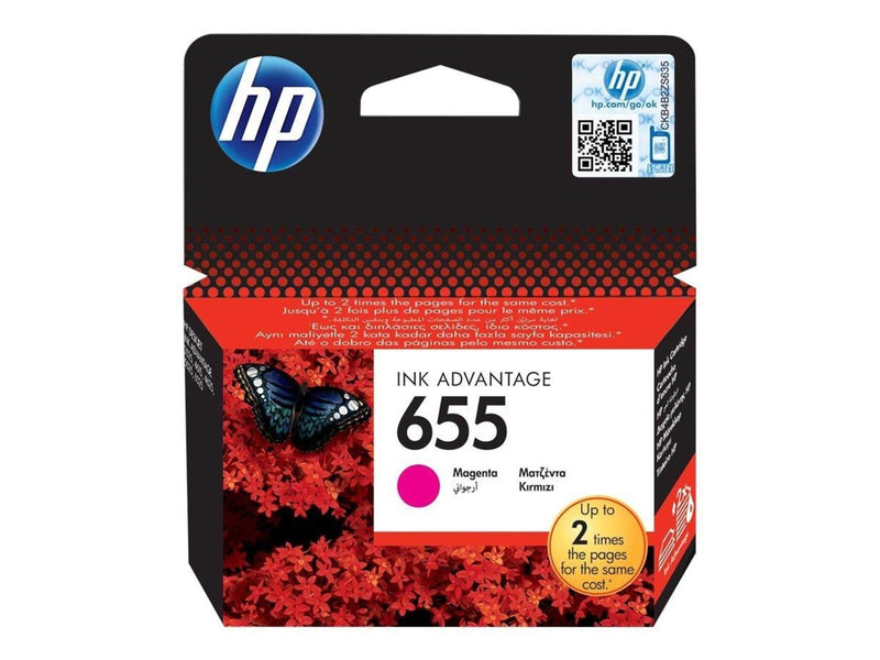 HP 655 / CZ111AE - Magenta Ink - Tintenpatrone Farbstoffbasiertes Rot