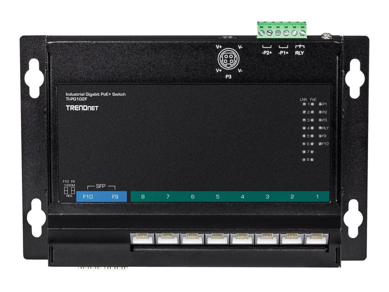 TRENDnet TI-PG102F - Industrial - switch - 10 ports
