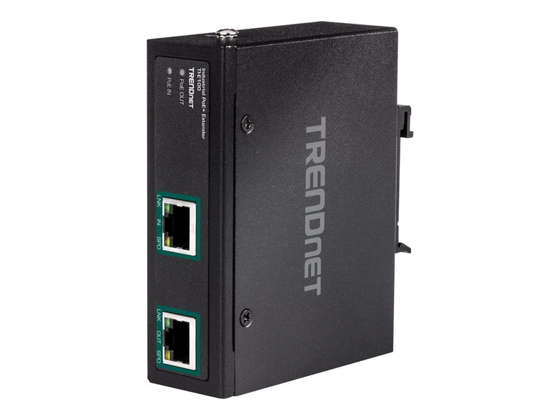 TRENDnet TI-E100 Gigabit PoE+ Extender - network extender - 10Mb LAN 100Mb LAN GigE