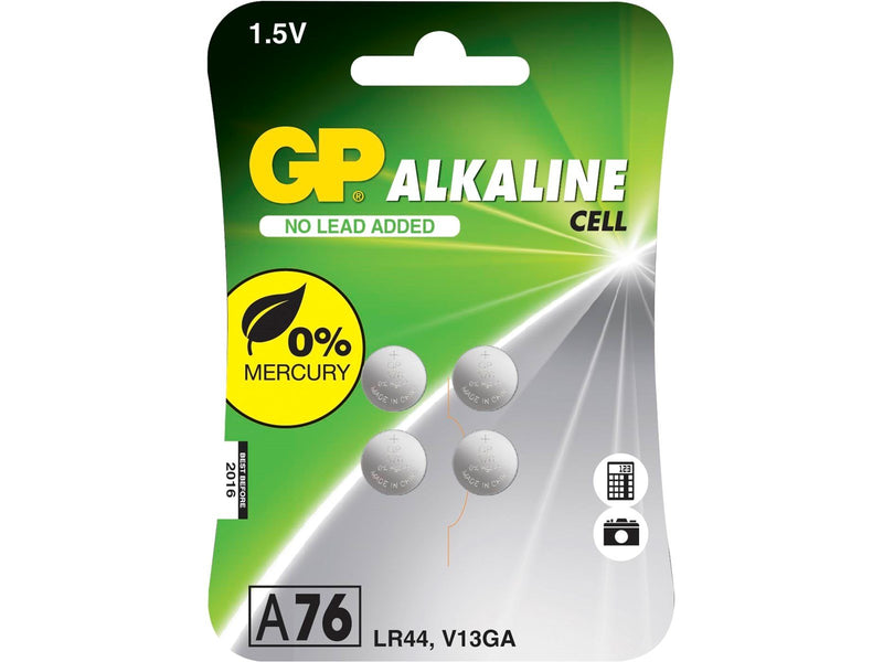 GP Batteries Alkaline Cell A76/LR44 1.5V 4-pack
