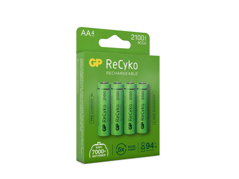 GP ReCyko AA-batteri 2100 mAh 4-pack