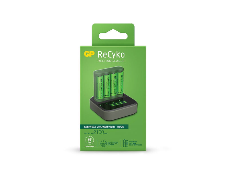GP ReCyko Everyday Battery Charger B421 (USB) + D