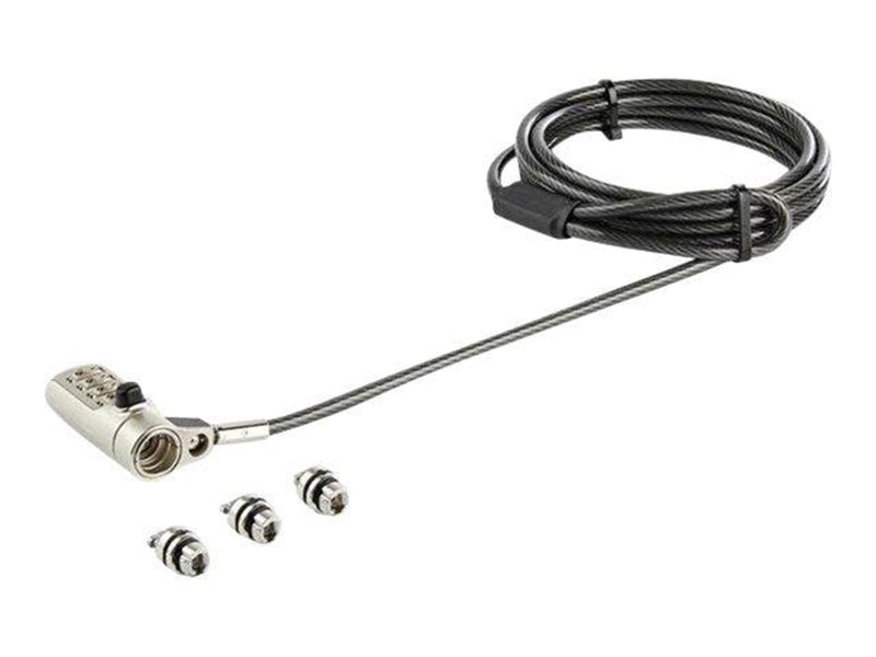 StarTech.com 6' (2m) 3-in-1 Universal Laptop Cable Lock - 4-Digit Combination Security Lock for K-Slot Nano & Wedge Slot Desktop