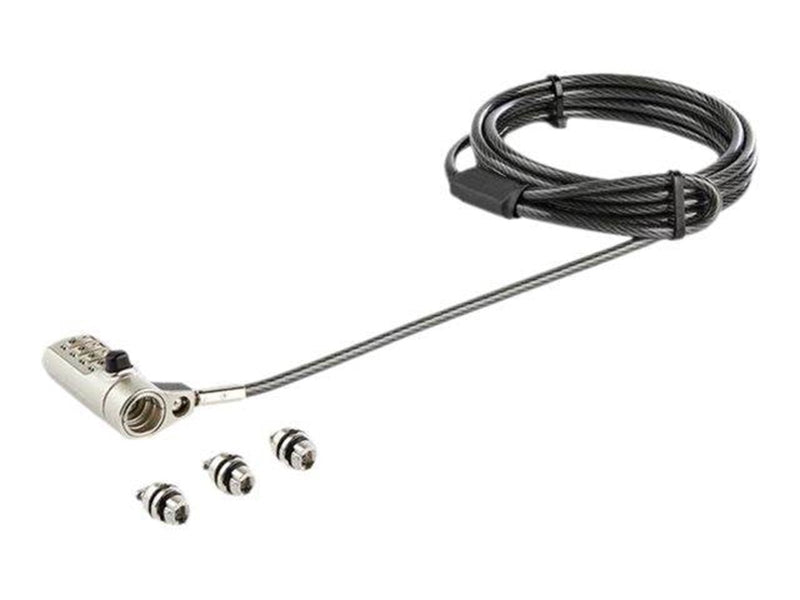StarTech.com 6' (2m) 3-in-1 Universal Laptop Cable Lock - 4-Digit Combination Security Lock for K-Slot Nano & Wedge Slot Desktop