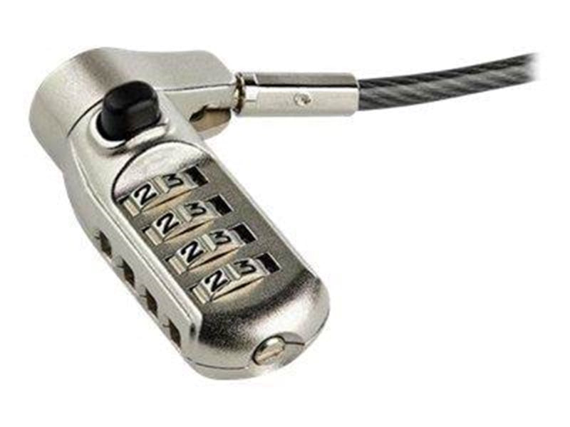 StarTech.com 6' (2m) 3-in-1 Universal Laptop Cable Lock - 4-Digit Combination Security Lock for K-Slot Nano & Wedge Slot Desktop