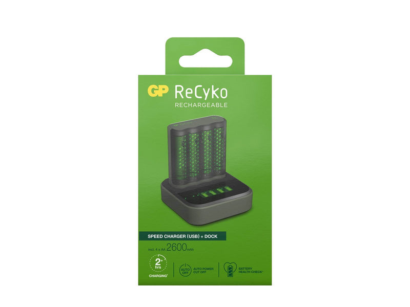 GP ReCyko Speed-oplader M451 (USB) med ladestation