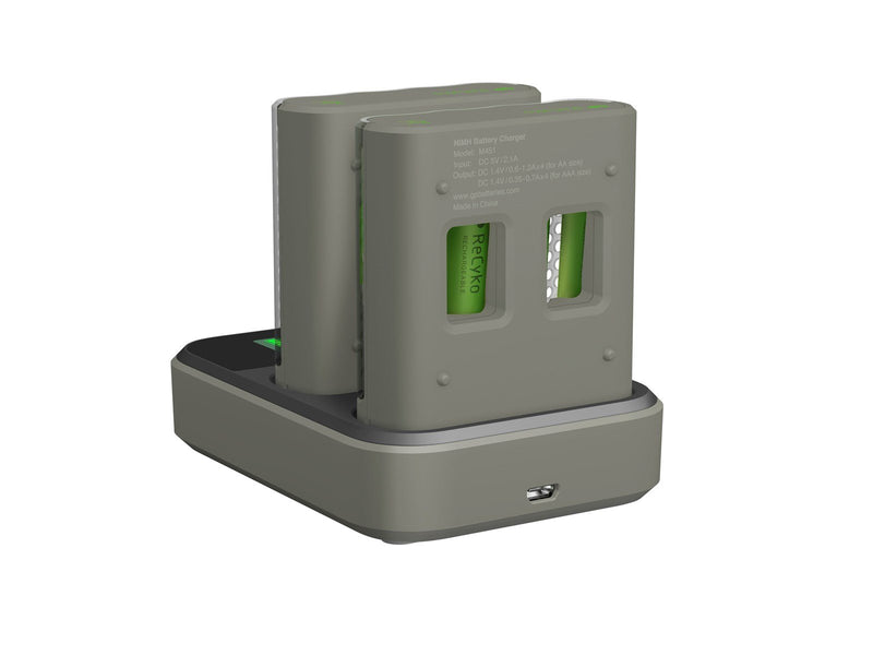 GP ReCyko 2x Speed-oplader M451 (USB) med ladestat