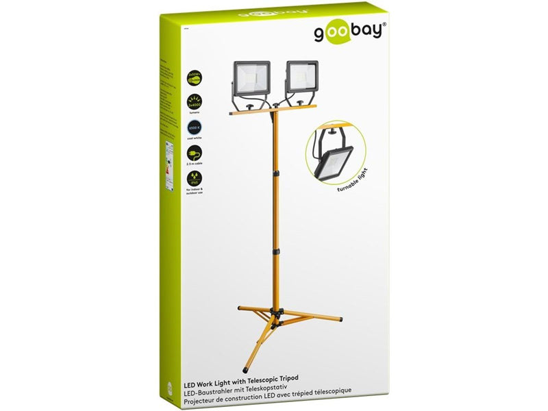 Pro LED work light with telescopic tripod 2 x 50 W b