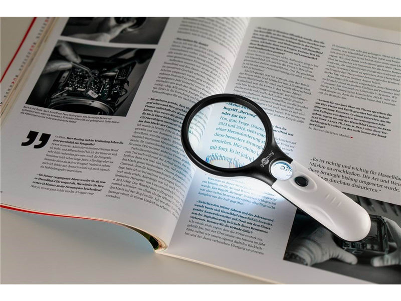 Pro LED reading magnifier white - ideal for displayin