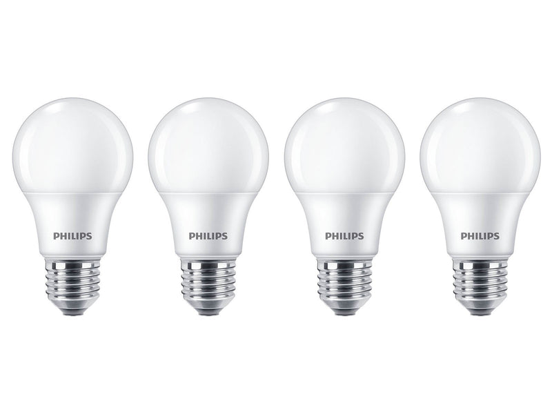 Philips LED-Lampe Standard 8W/827 (60W) Frosted 4-pack E27