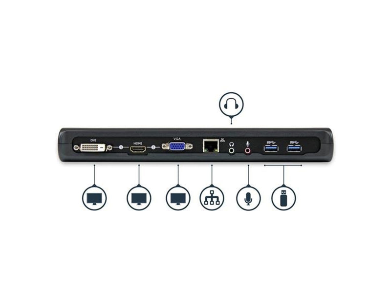 StarTech.com HDMI DVI VGA Dual Video USB 3 Universal Notebook Docking Station