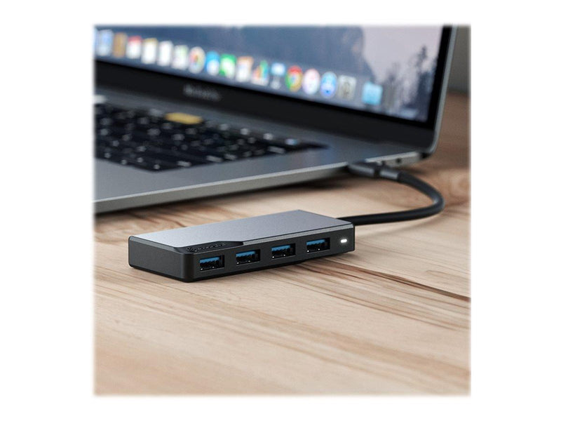 ALOGIC USB-C Fusion SWIFT 4-in-1 Hub USB-Hubs - USB 3.0 - 4 - Grau