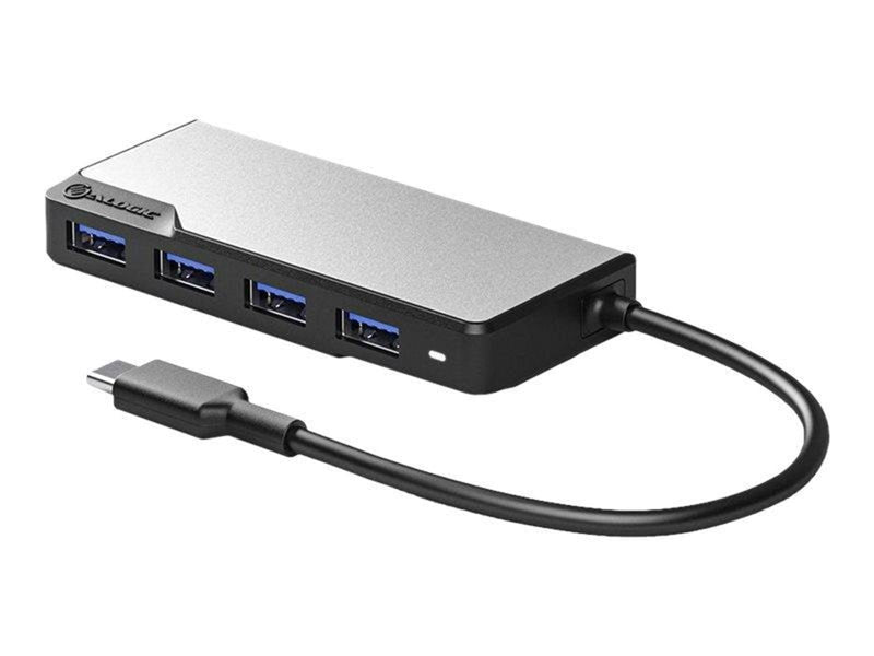 ALOGIC USB-C Fusion SWIFT 4-in-1 Hub USB-Hubs - USB 3.0 - 4 - Grau