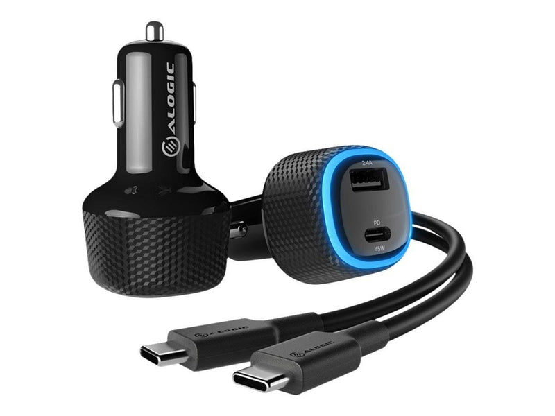 ALOGIC Rapid 2 Port USB-A + USB-C Car Charger 12W + 45W