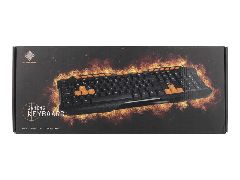 Deltaco GAMING - Gaming Tastaturen - Nordisch - Orange