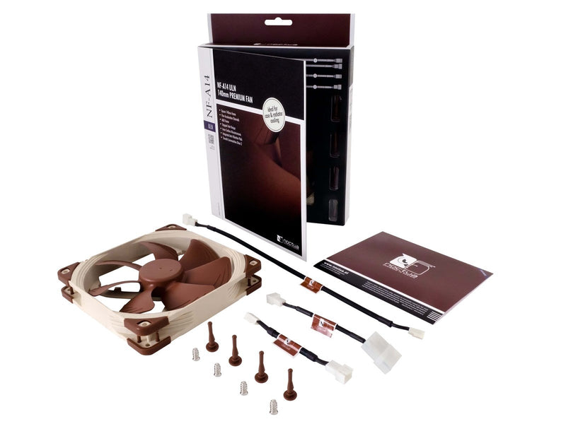 Noctua NF-A14 ULN - Gehäuselüfter - 140mm - Braun - 11 dBA