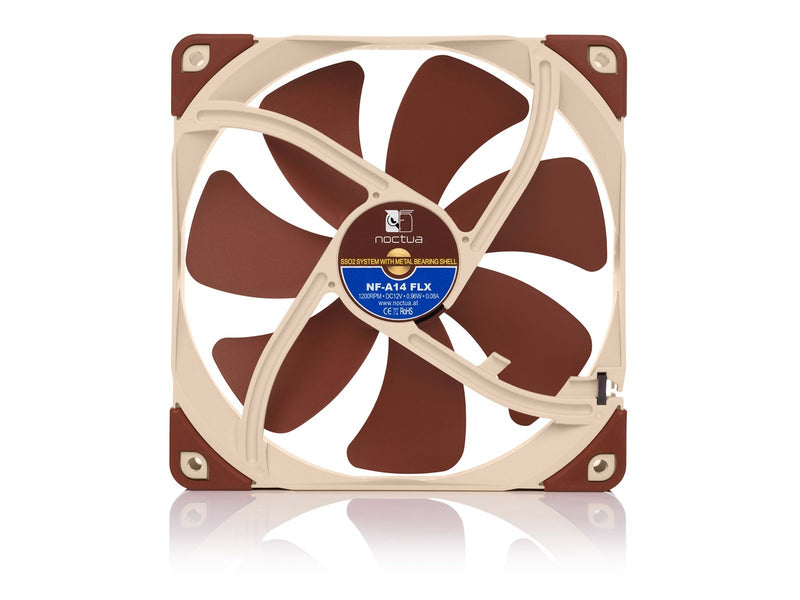 Noctua NF-A14 FLX - Gehäuselüfter - 140mm - Braun - 19 dBA