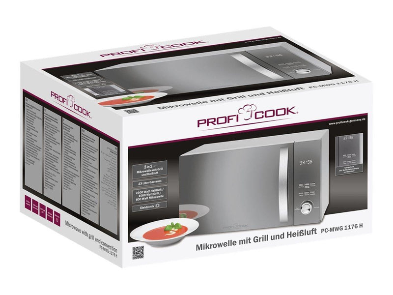 ProfiCook PC-MWG 1176 H - microwave oven with convection and grill - freestanding - silver