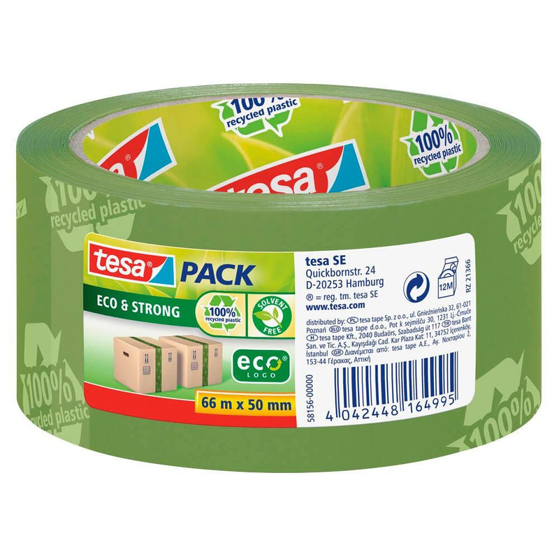 tesa tesapack® Eco & Strong Packband 50 mm x 66 m grün