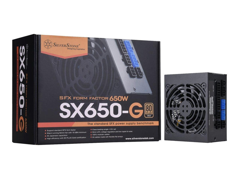 SilverStone SFX Series SX650-G Netzteile - 650 Watt - 92 mm - ATX 2.4 - 80 Plus Gold zertifiziert
