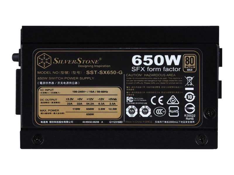 SilverStone SFX Series SX650-G Netzteile - 650 Watt - 92 mm - ATX 2.4 - 80 Plus Gold zertifiziert