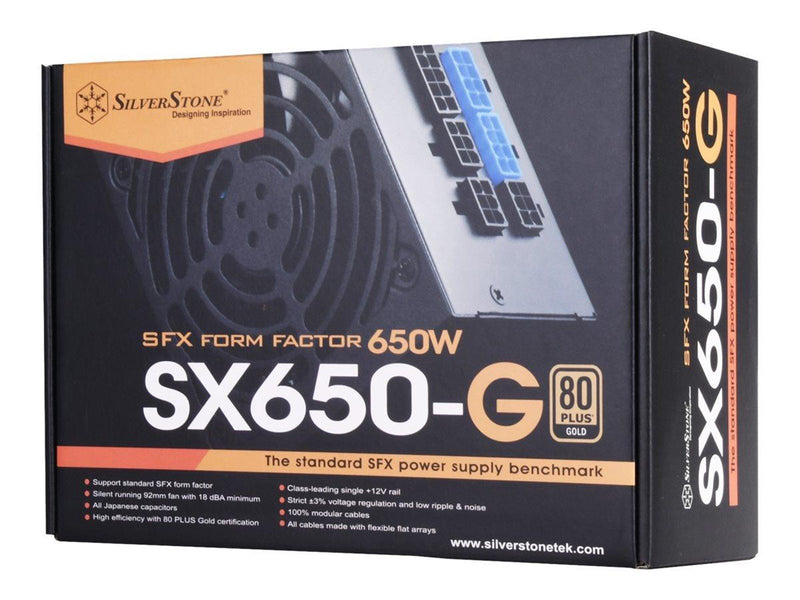SilverStone SFX Series SX650-G Netzteile - 650 Watt - 92 mm - ATX 2.4 - 80 Plus Gold zertifiziert