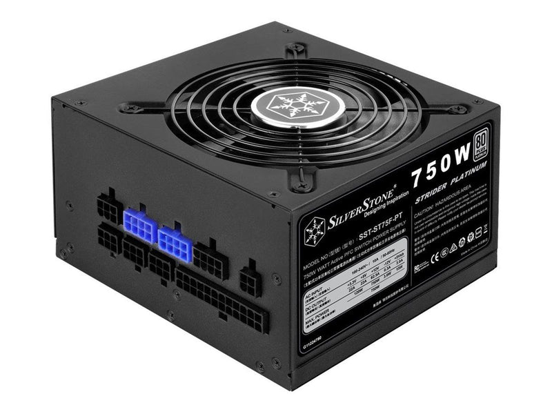 SilverStone Strider Platinum series ST75F-PT Netzteile - 750 Watt - 120 mm - ATX - 80 Plus Platinium