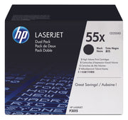 HP Original 55X Toner Doppelpack schwarz hohe Kapazität 2 x 12.500 Seiten (CE255XD)