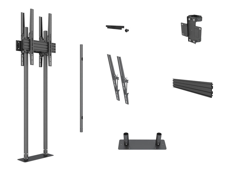 Multibrackets M Pro Dual Pole Floormount B2B 150 kg 90" 100 x 100 mm