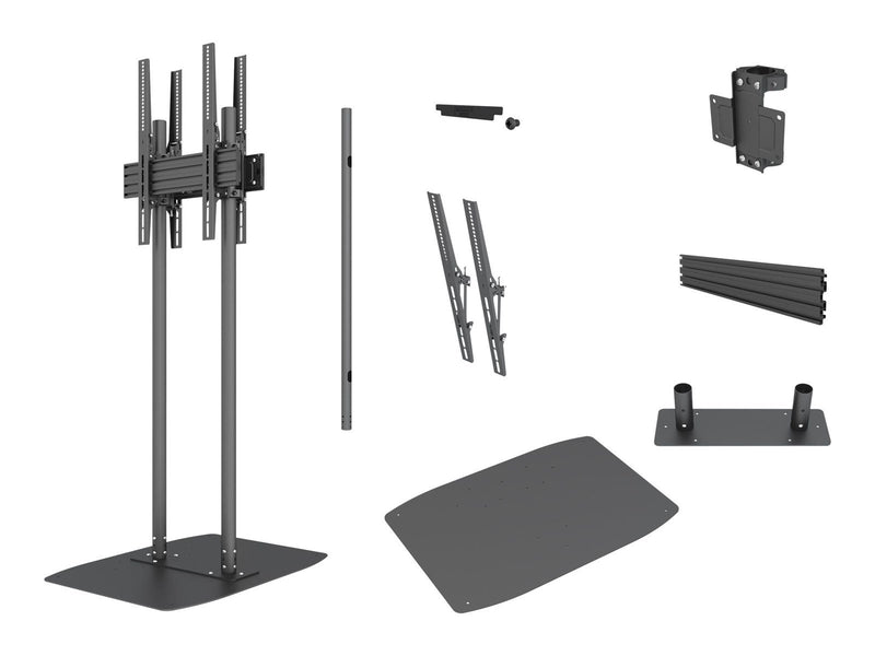 Multibrackets M Pro Dual Pole Floorbase B2B 150 kg 90" 100 x 100 mm
