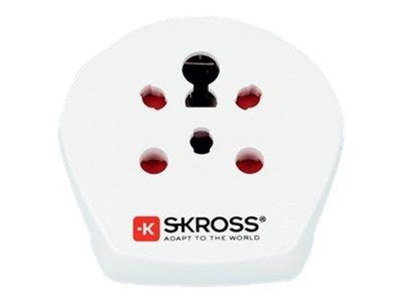 SKross Country Travel Adapter India-Israel-Denmark to Europe