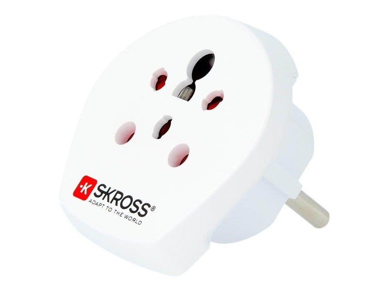 SKross Country Travel Adapter India-Israel-Denmark to Europe