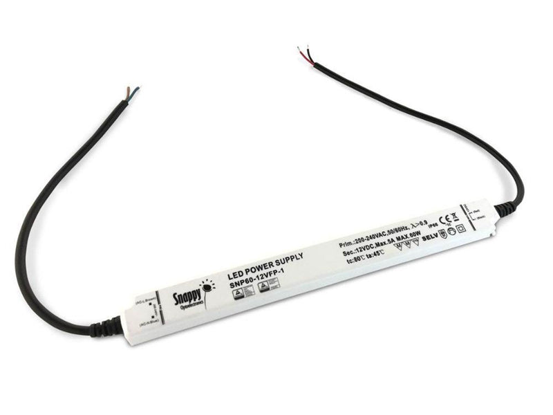 DEVELTRON 12vdc led ps 60w ip66 long slim - snappy