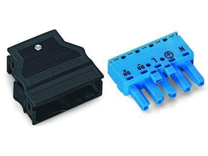 Winsta Socket with strain relief housing 5-pole blue