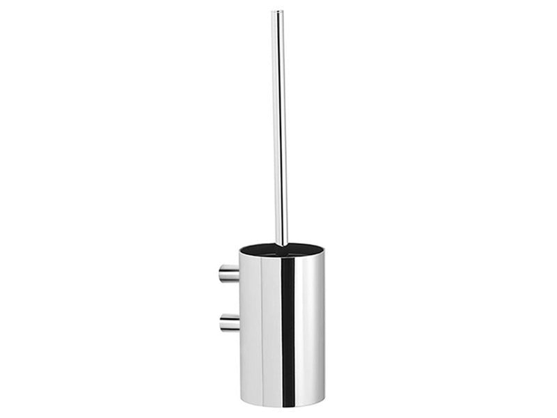 Pressalit Toilet brush for wall mounting, w/bowl, polished stainless steel