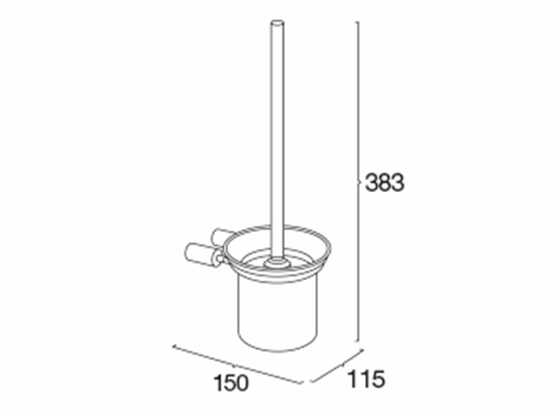 Pressalit toilet brush to wall stainless steel